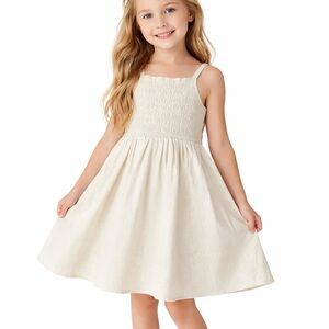 Copper Key Cream Casual Kids Dress Size Medium